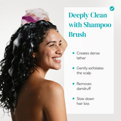 HEETA hair scalp massager gourd shape provides a stable grip in the shower.