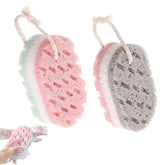 Heideryafei 2-pack large loofah sponge close-up showing thick foam for deep cleansing
