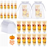Heigble fall hand cream with pumpkin pattern delivers portable hydration.