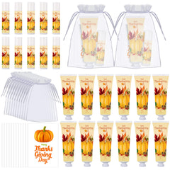 Heigble fall hand cream with pumpkin pattern delivers portable hydration.