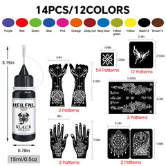HEILFNL tattoo kit 75 stencils pack for quick templates at events