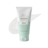 HEIMISH All Clean Green Foam Wash bottle demonstrates a gentle daily cleanse for sensitive skin.