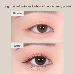 HEIMISH Dailism mascara long-lasting definition for all-day curled lashes.