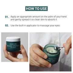 HEIMISH Marine Care Eye Cream being applied under eye for smoothing hydration.