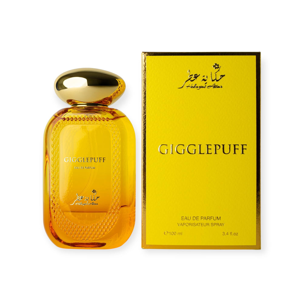 HEKAYAT ATTAR Gigglepuff bottle closeup highlights daily-wear luxury