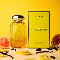 HEKAYAT ATTAR Gigglepuff packaging display showcases premium design