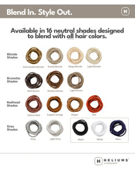 Heliums hair tie in use creating a slim ponytail with gentle hold.