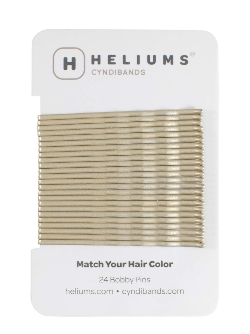 Heliums large bobby pins in light ash blonde side view showing secure hold