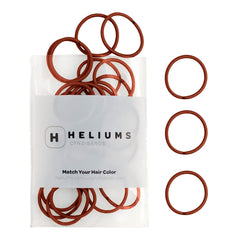 Heliums small hair ties auburn red pack 48 for secure daily ponytails