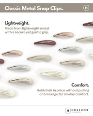 Heliums Snap Hair Clips secure hold for fine hair without pulling.