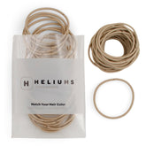 Heliums thin hair elastics sandy blonde packaging shows natural blending for daily wear.