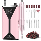 HELIVIVE nail drill in action delivers precise 45000RPM for smooth gel shaping