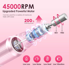 HELIVIVE portable nail drill with waist clip for on-the-go salon results