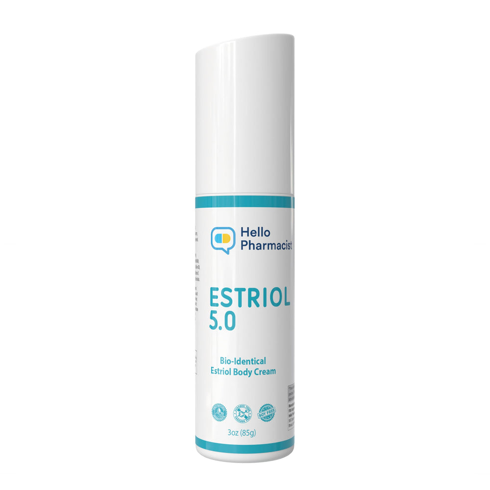 HelloPharmacist estriol 5.0 cream pump for easy daily hydration and smooth skin