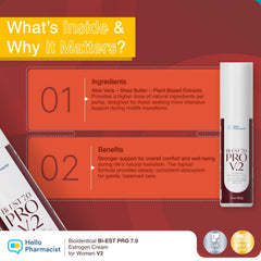 HelloPharmacist Bi-estro 7.0V2 Pro fragrance-free formula supports gentle skin care.