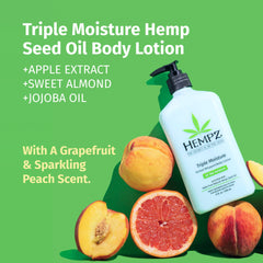 HEMPZ Apple Fruit Extract closeup highlighting nourishing components for radiant skin