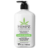 Hempz Body Lotion coconut watermelon bottle showing lightweight moisture