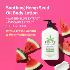Hempz formula with shea, avocado and coconut oil for skin conditioning