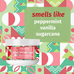 Hempz Crushed Peppermint Sugar Scrub texture showcasing natural sugar exfoliation