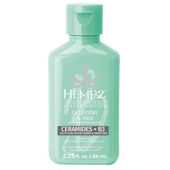 Hempz cucumber aloe mini bottle pour promotes quick hydration during travel