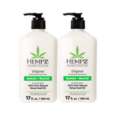 Hempz Original bottle showcases hemp-seed-oil formula for deep hydration.
