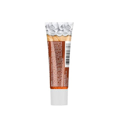Hempz lip balm pumpkin-spice swatch on skin demonstrates smooth application and quick moisture.