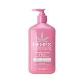 Hempz Sweet Jasmine & Rose body lotion bottle showing hydrating formula for dry skin