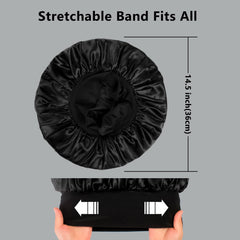 Gorro Heniho satinado elástico, una talla, se adapta a peinados voluminosos.