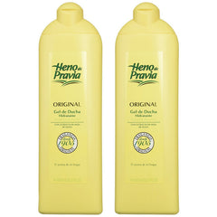 Heno de Pravia shower gel bottle with original scent for refreshing daily cleansing.