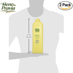 Heno de Pravia gel lather visual shows creamy texture for smooth cleansing.