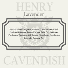 Henry Cavendish Lavender shaving soap with shea butter highlighting moisturizing benefits