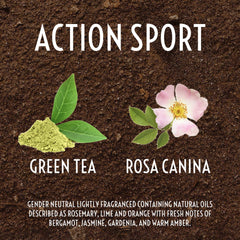 Herbal Clear Naturally deodorant tube close-up illustrates smooth application and gentleness