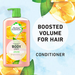 Herbal Essences Body Envy conditioner closeup texture highlights lightweight formula