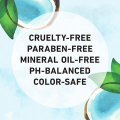 Herbal Essences Hello Hydration conditioner label close-up emphasizing paraben-free formula.