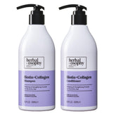 Herbalosophy biotin-collagen shampoo bottle — stronger-looking hair after cleansing.
