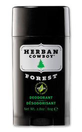 Herban Cowboy Forest Deodorant maximum protection bottle delivers all-day freshness.