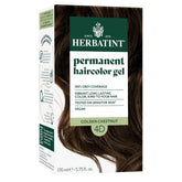 Herbatint 4D Golden Chestnut packaging shows eco-friendly design for sustainable hair color.