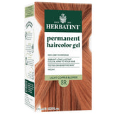 Herbatint 8R light copper blonde pour image shows easy preparation for even color application.