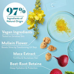 Herbatint Hydrate Shampoo mullein flower infusions boost natural shine.