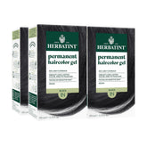 Herbatint permanent dye 1N black bottle for durable gray coverage.