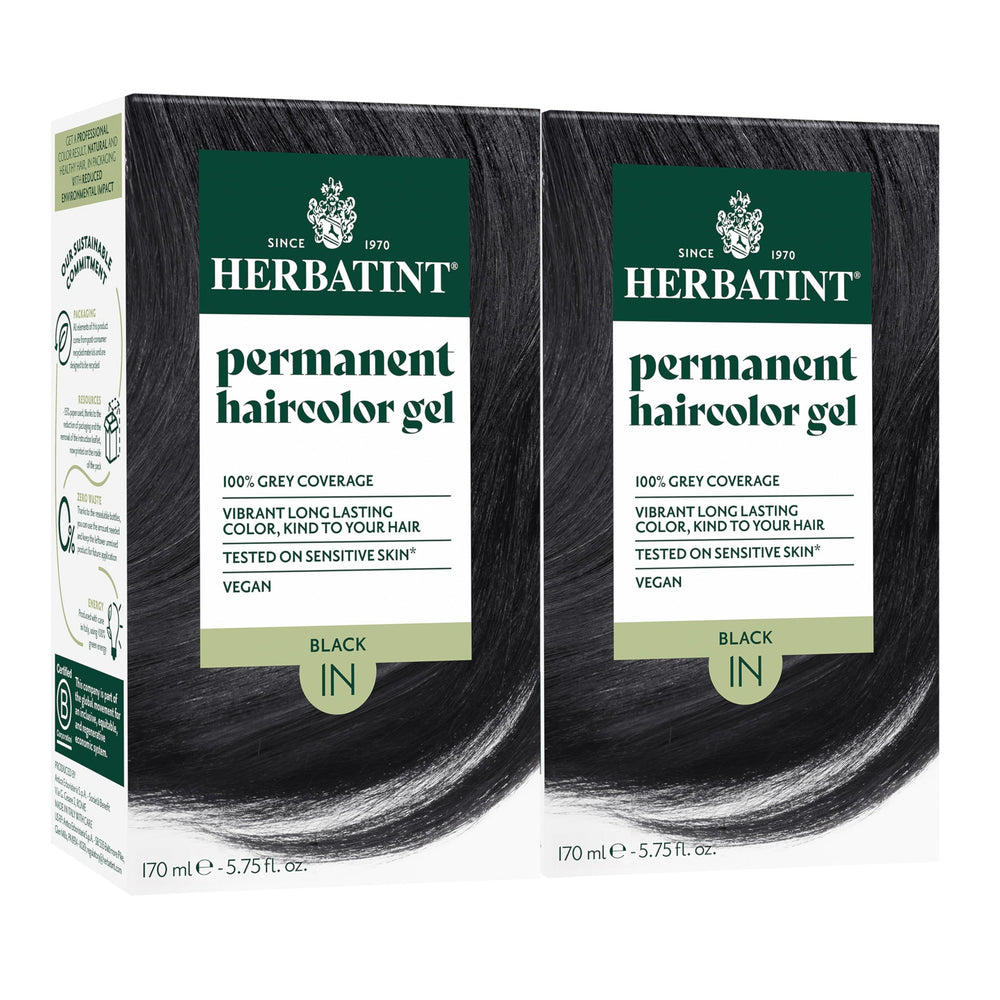 Herbatint 1N Black dye bottle for up to 100% gray coverage.