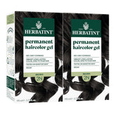 Herbatint permanent hair dye 2N brown coverage showing natural-looking gray coverage
