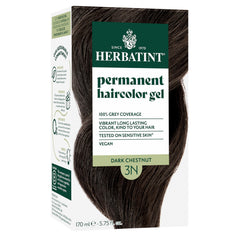 Herbatint 3N dark chestnut packaging and bottle highlighting eco-friendly design for home use