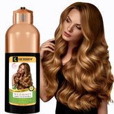 HERBBY hair color shampoo gray coverage bottle shows natural-looking transformation