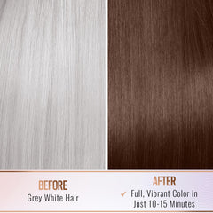 Herbishh gray hair color shampoo application process in minutes.