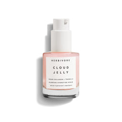 HERBIVORE Cloud Jelly serum bottle showcases lightweight hydration and glow.