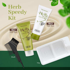 Herb Speedy Color Cream quick 20min results demonstrates fast, salon-like color at home.