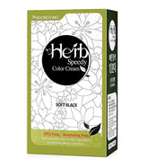 Herb Speedy Soft Black color cream tube close-up for smooth gray coverage