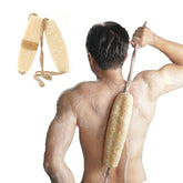 Herbvian Vietnamese loofah back-scrubber with coconut-handle for easy back exfoliation