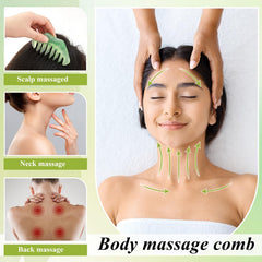 Hercicy guasha scalp comb water-drop design for gentle scalp massage